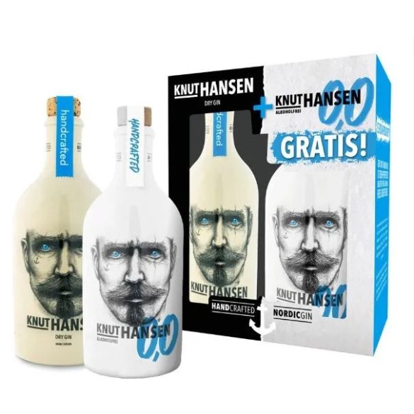 Knut Hansen Gin Dry 0,5l + Knut Hansen Alkoholmentes Gin 0,5l