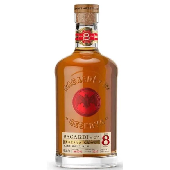 Bacardi Rum 8 years Rare Reserva Ocho Gold 0,7l