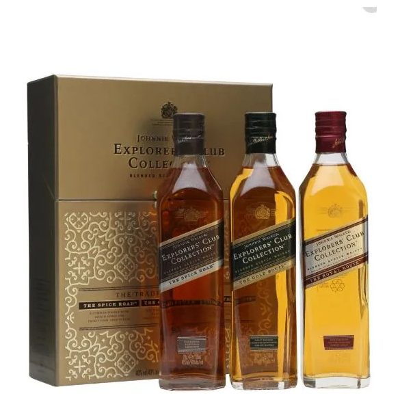 Johnnie Walker Whisky Explorers Club Collection Set Blended Scotch 3*0,2l Díszdobozban